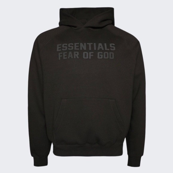 Fear of God Essentials Other - FEAR OF GOD ESSENTIALS Off Black Hoodie Pullover Large L Fleece